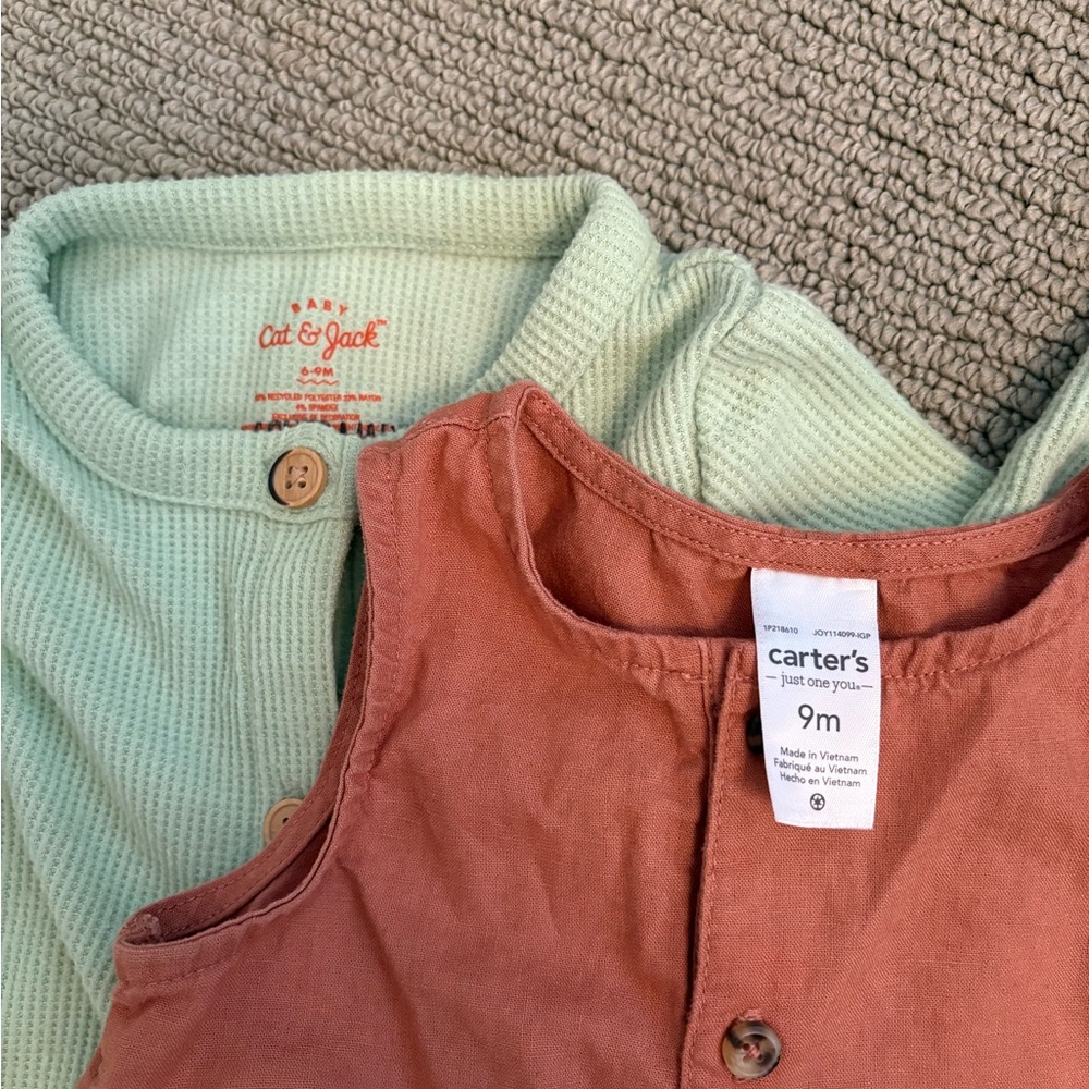 Lot of 9m Baby Boy Clothing - Onesies, Pajamas, Shorts & More - Picture 7 of 11